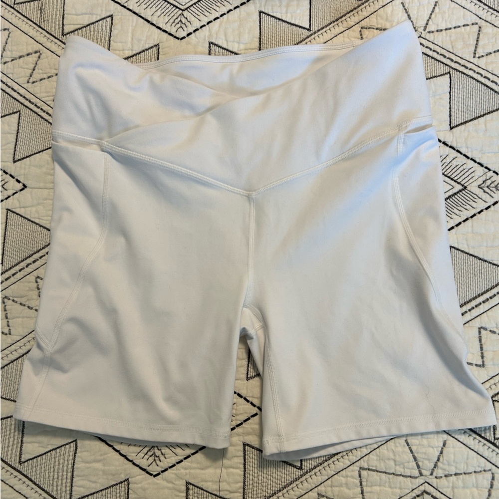 Fabletics Women's White Bike Shorts